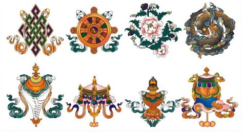 Eight Auspicious Symbols Tibetan Buddhism Symbols Snowlion Tours