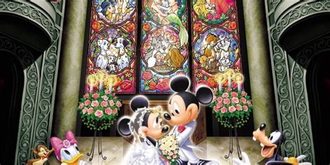 Disney Minnie And Mickey Wedding Jigsaw Puzzle 1000 Piece Inside The