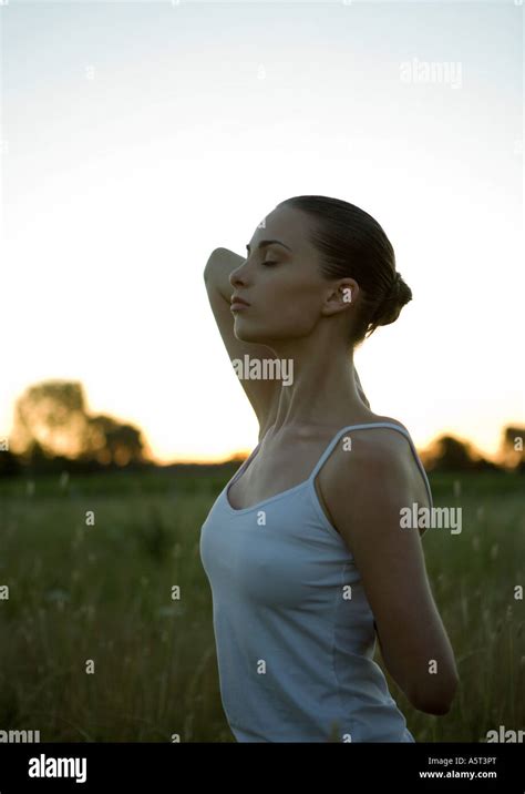 Woman And Arms Behind Back Exercise Stock Photos And Woman And Arms