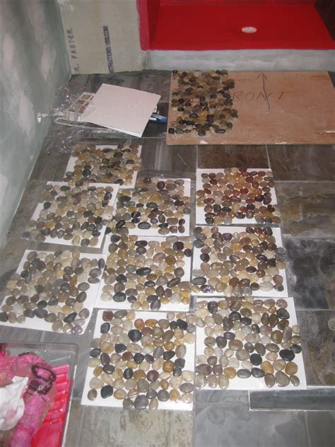 Finally, use a clean towel to dry your tile; New and ...Improving?: Shower floors a little ROCKY!