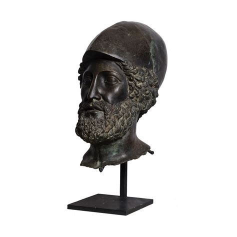 Bronze Roman Greco Male Head Partial Artifact Sculpture Florida