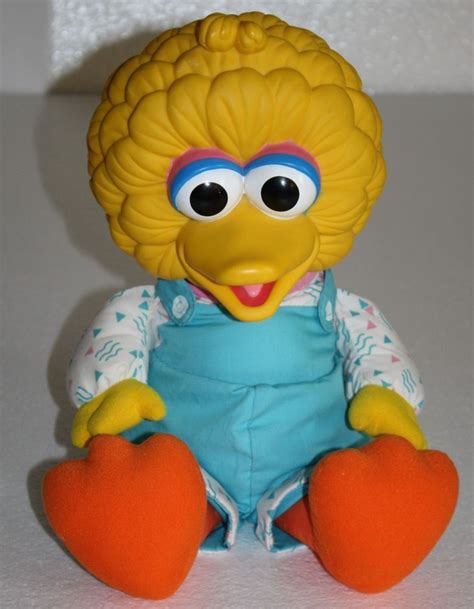Baby Big Bird Large Vinyl Head Cloth Plush Soft Stuffed Toy Prairie