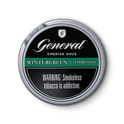 General Snus Wintergreen Round 5 Cans Frank Silva And Sons