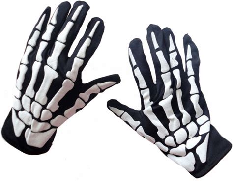 Luoem Halloween Horror Party Mens Skeleton Gloves Fancy