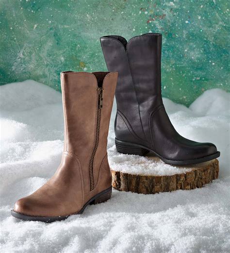 Born Ivory Mid Calf Leather Boots Plowhearth