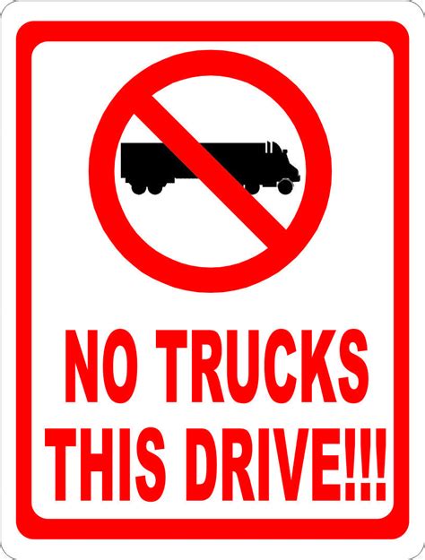 No Trucks This Drive Sign W Symbol Signs By Salagraphics