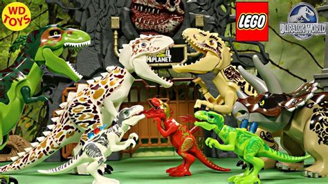 New 17 Jurassic World Lego Dinosaur Toys Knockoff Indominus Rex Vs T Rex Raptor Unboxing