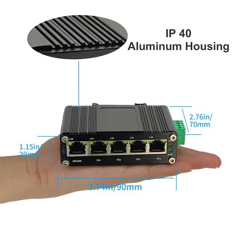 Industrial Ethernet Switch 5 Port Din Rail Unmanaged 4 Ports 101001000m Gigabit Ethernet To 1