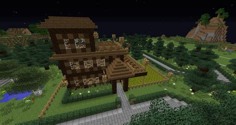 Wooden House Spruce And Dark Oak Minecraft Map