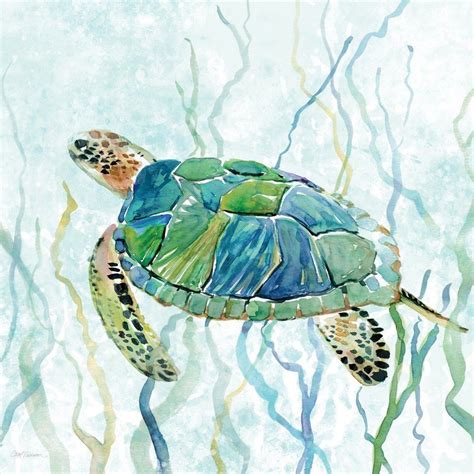 Sea Turtle Swim II En 2020 Arte De Tortugas Marinas Pintura De