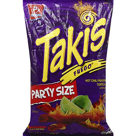 Takis Fuego Hot Chili Pepper And Lime Rolled Tortilla Chips Chips