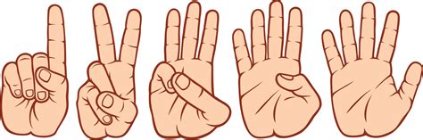 Finger Counting Set Vector Art At Vecteezy