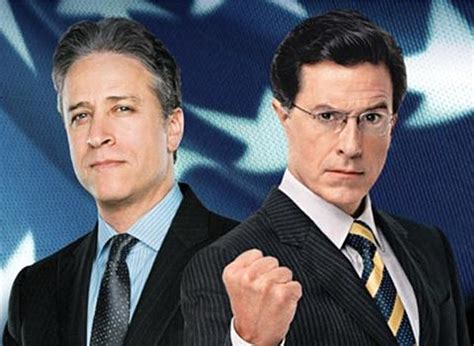 jon stewart and stephen colbert “in conversation” at the wellmont theatre in december