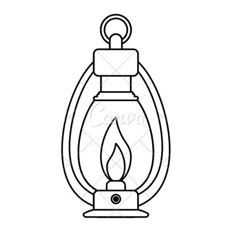 Oil Lamp Royalty Free Stock Photos Image 29605658 Sketch Coloring Page