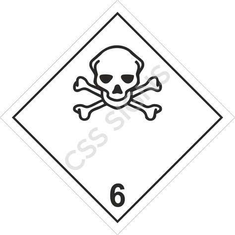 Class 61 Toxic Adr Hazard Label Sign Shop Ireland Css Signs