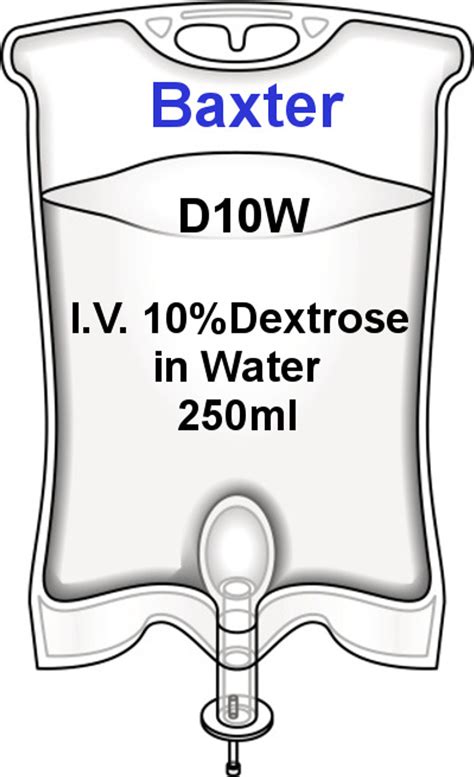 D10w Iv 10 Dextrose In Water 250ml Medical Warehouse