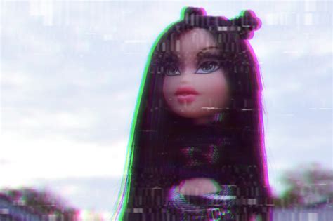 Wallpaper Purple Black Hair Vhs Bangs Doll Magenta Sarah Barbie Girl Aesthetic Fun