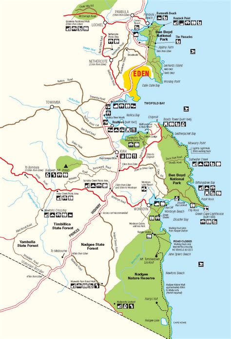 Maps Eden Sapphire Coast Far South Coast Nsw