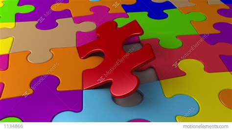 Final Puzzle Piece Falls Into Place Stock Animation 1134866