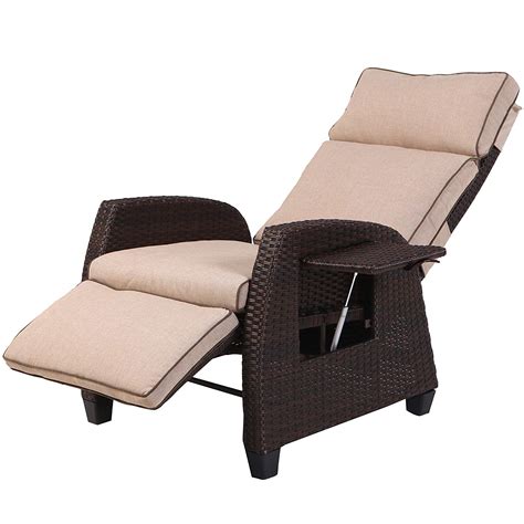 All Weather Wicker Outdoor Recliner With Sturdy Steel Frame Best