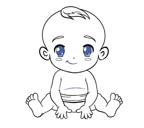 How To Draw A Baby In A Few Easy Steps Easy Drawing Guides Baby