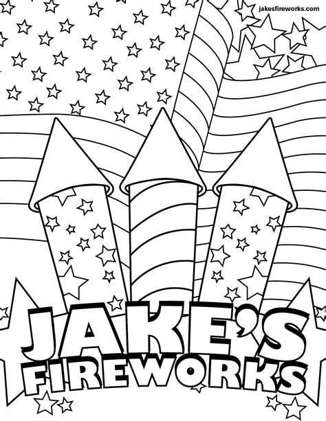 Free Printable Fireworks Coloring Pages For Kids