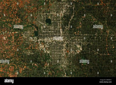 High Resolution Satellite Image Of Oklahoma City Usa Contains