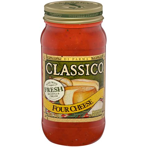Classico Four Cheese Pasta Sauce, 24 oz Jar - Walmart.com - Walmart.com