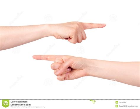 Hand Pointing With Index Finger Stock Photo Image Of Human