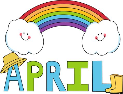 Month Of April Rainbow Clip Art Month Of April Rainbow Image April