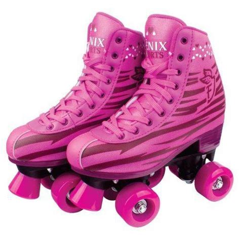 Patins Rosa Roller Skate 4 Rodas 3839 Fênix Rl 01r Madeiramadeira