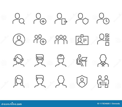 Line Users Icons Stock Vector Illustration Of Change 117834680