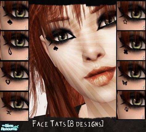 Vxens 8 Face Tattoos Sims 4 Tattoos Face Tattoos Sims 2 Makeup