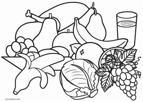 Pictures of vegetables, fruit, milk products and other food. Free Printable Food Coloring Pages For Kids | Cool2bKids