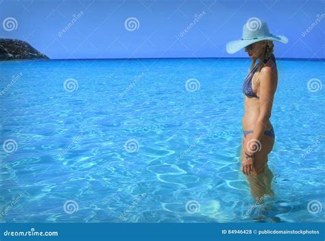 Woman In Blue Seas Picture Image 84946428