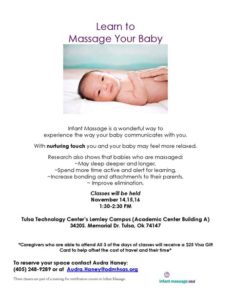 Infant Massage Classes Tulsa Sooner Success