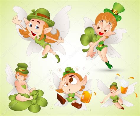 St Patricks Day Fairies — Stock Vector © Baavli 9140665