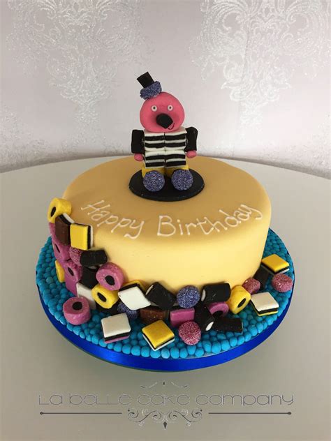 Liquorice Allsorts Birthday Cake Featuring Bertie Basset Birthday Cakes For Men 59 Birthday