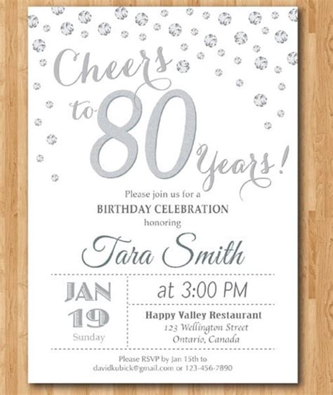 21 80th Birthday Invitations Free Psd Vector Eps Ai Format Download
