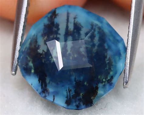 Paraiba Opal 361ct Natural Precision Dendrite Peruvian Blue Opal