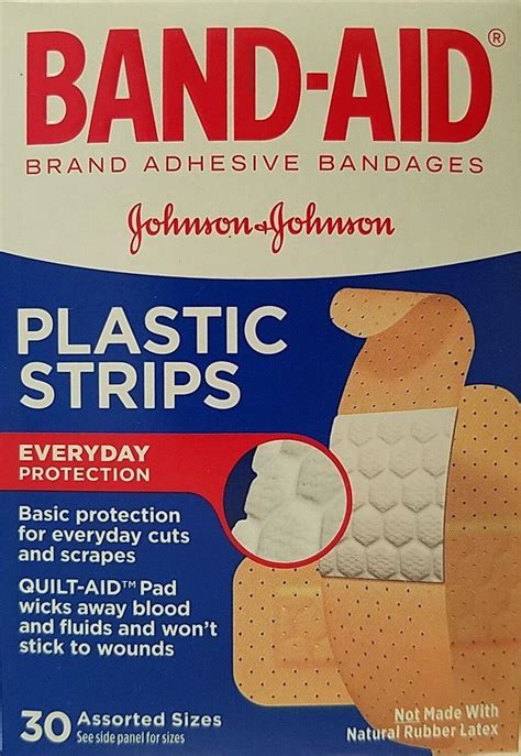Band Aid Plastic Strips Adhesive Bandages Assorted Sizes 30 Ct Box EBay
