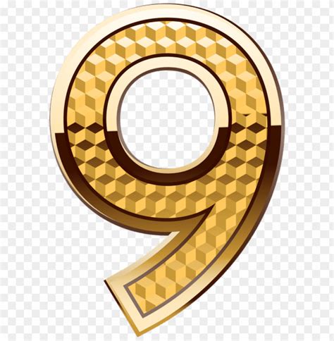 Gold Number Nine Clipart Png Photo Toppng
