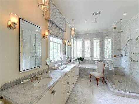 White Bathroom Marble Countertops Baños De Mármol Blanco Diseño De