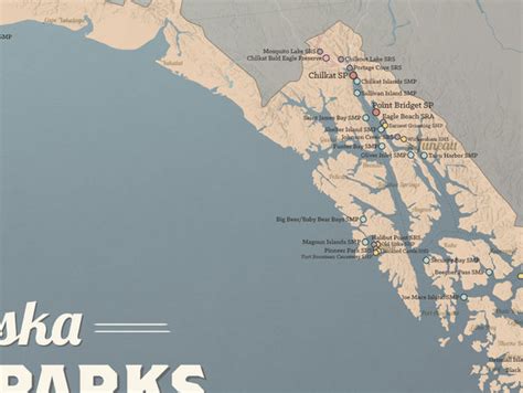 Alaska State Parks Map 18x24 Poster Best Maps Ever