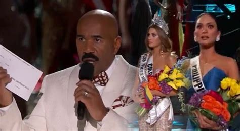 Watch Steve Harvey Names Wrong Miss Universe 2015 Winner Apologizes