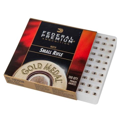 Federal Premium Gold Medal 205m Small Rifle Match Primers 100 Count