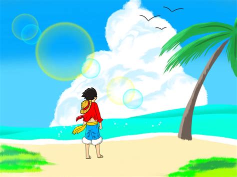Op Luffy At The Beach By Xfangheartx On Deviantart