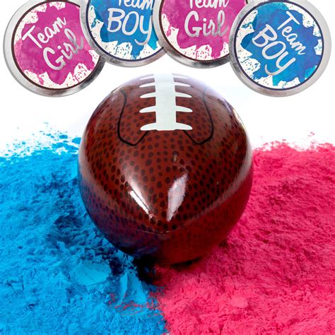 Buy Gender Reveal Football With Both Pink And Blue Powder Plus Bonus Vote Stickers Kit