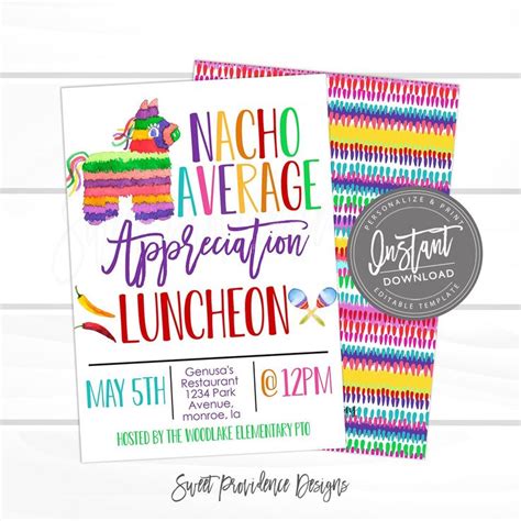 Client appreciation party invitation sample appreciation luncheon invitation and all other pictures, designs or photos on our website are copyright of their respective owners. Teacher Appreciation Luncheon Invitation, Fiesta Nacho ...