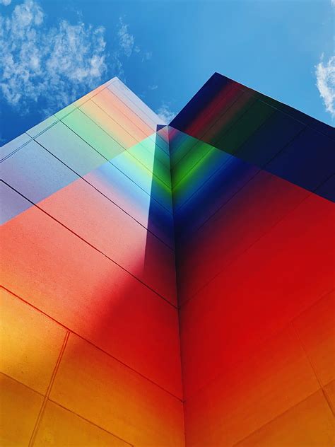 Building Facade Colorful Bottom View Hd Phone Wallpaper Peakpx